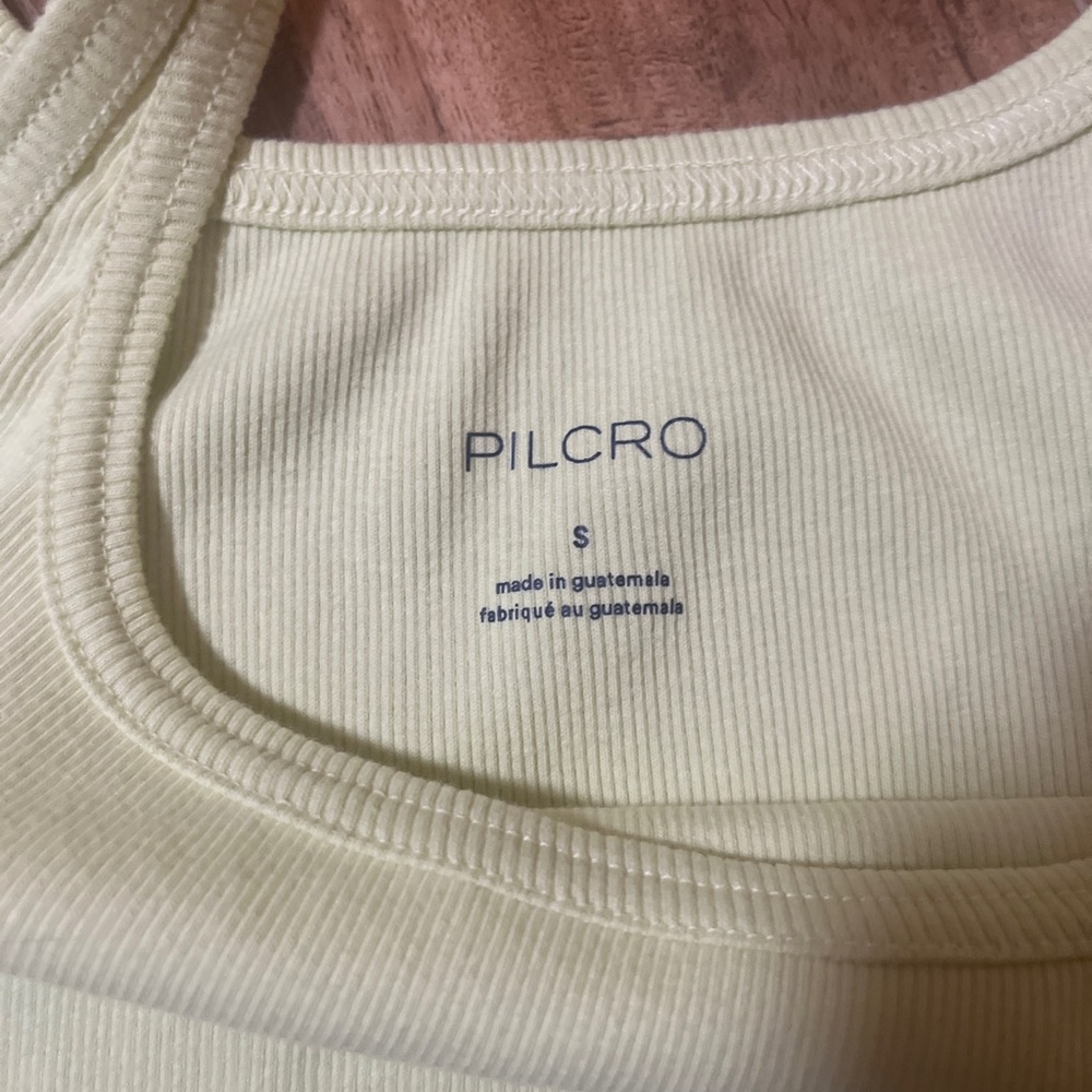 Pilcro Anthropologie NWOT Scoop Neck Tank in Chartreuse - Picture 2 of 4
